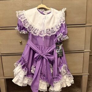 Purple and White Kids Costume Dress for Dollywood